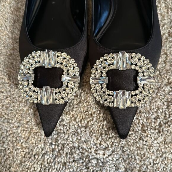 MNG Pointy toe rhinestone dressy flats size 37 - Picture 2 of 6